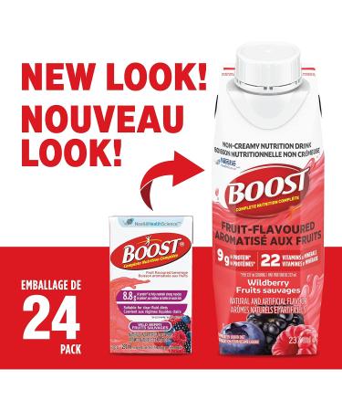 Boost Fruit Flavoured Drink Orange 237ml 24 count & Fruit Flavoured Drink Wild Berry 237ml 24 count - Buy Online on GoSupps.com