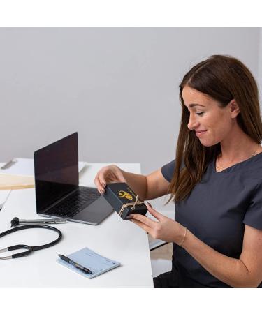 Stethoscope Holder Hip Clip with Magnetic Closure - Secure & Hygienic Design for All Brands - Includes Replacement Ear Tips (Blue) - Buy Online on GoSupps.com