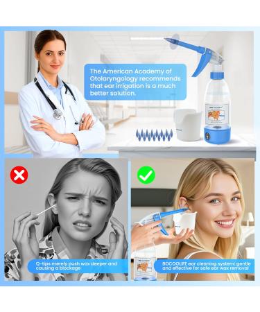 Buy Upgraded Ear Wax Removal Kit - Safe Ear Irrigation System with Temperature Display & Comfortable Cleaning - Effective Ear Flush Cleaner - Buy Online on GoSupps.com