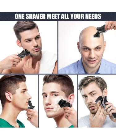 BestMal 5 in 1 Wet/Dry Electric Shaver for Men - Rechargeable Waterproof Razor with Nose Trimmer Sideburns Trimmer & Face Cleaning Brush - Buy Online on GoSupps.com