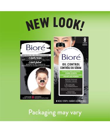 Bior Deep Cleansing Charcoal Pore Strips for Instant Pore Unclogging and Blackhead Removal (8 Count) Charcoal 8 count (Pack of 1) - Buy Online on GoSupps.com