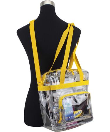Eastsport Clear Stadium Tote - Honey Bun Yellow | Approved for Sporting Events - Buy Online on GoSupps.com