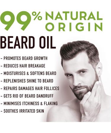 Man Alive Beard Oil - 50ml Natural Skincare with Oatmeal, Argan, Jojoba & Almond Oil - Lemon & Bergamot Scent - Ideal Men's Gift for Softening Facial Hair - Buy Online on GoSupps.com