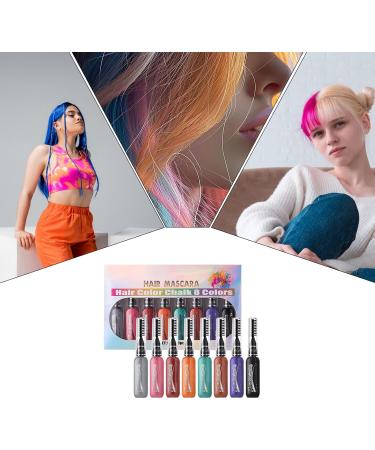 Peignes craie pour cheveux pour filles peigne craie pour cheveux lavable - Ensemble de teinture de couleur de lavable Teinture de couleur de temporaire 8 couleurs ensemble de B 1 unit (Lot de 1) - Buy Online on GoSupps.com