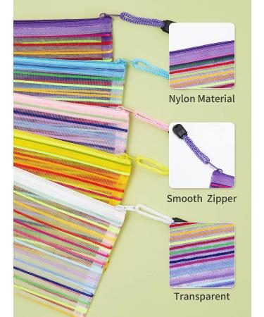 JARLINK 40 Pack 10 Colors Zipper Mesh Pouch  Storage Pouches Multipurpose Travel Bags for Office Supplies Cosmetics Travel Accessories Multicolor multicolored-b - Buy Online on GoSupps.com