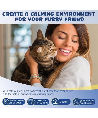 Calming Diffuser for Cat Cat Calming Pheromone Diffuser Kit for Cat Anxiety Relief Cat Calming Starter Kit(1 Diffuser + 1 Refills) - Buy Online on GoSupps.com