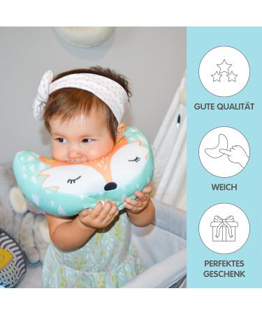 Brunoko Kids Headrest & Seat Belt Cushion - Comfortable Neck Support Pillow for Children in the Car - Green Seat Pillows for Kids - Buy Online on GoSupps.com