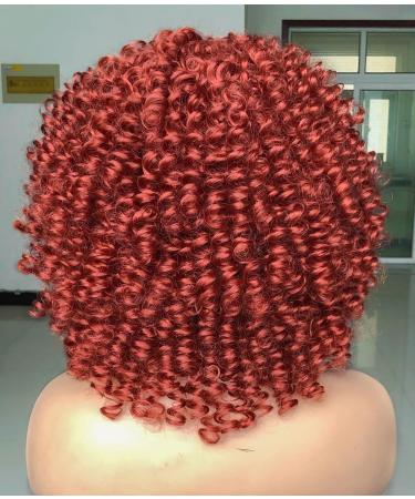 LIZZY Short Curly Afro Wig with Bangs for Black Women - Copper Red - Buy Online on GoSupps.com