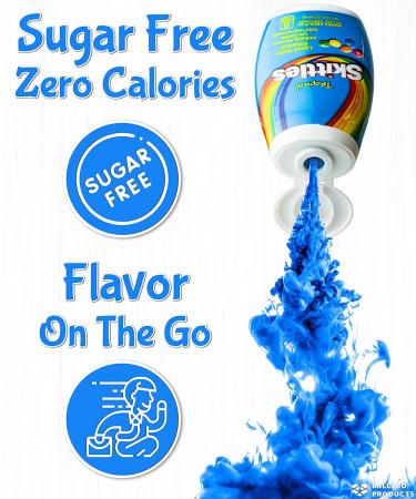 Skittles Liquid Water Enhancers Variety Pack - Original, Tropical, and Wild Berry Flavors - 3 Bottles - With Ballard Products Recipe Card - Buy Online on GoSupps.com