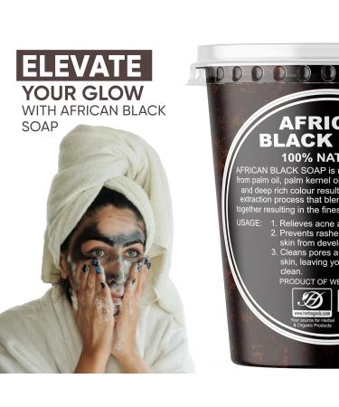 Raw African Black Soap Paste 32 oz - 100% Pure Natural Ghanaian Soap with Shea Butter for Acne Eczema Blackheads & Body Wash - Buy Online on GoSupps.com