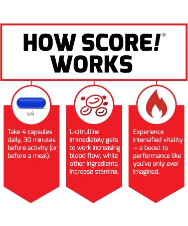 Buy FORCE FACTOR Score! Nitric Oxide Supplement for Men - 2-Pack L-Citrulline & Tribulus Booster for Enhanced Performance - 152 Capsules International Shipping - Buy Online on GoSupps.com