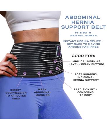Plus Size Umbilical Hernia Belt for Men & Women | Adjustable Hernia Support with 2 Compression Pads | 2XL/XXL (50-60 IN - Buy Online on GoSupps.com