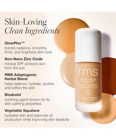 RMS Beauty SunCoverup Super Tint SPF 50 - Tinted Mineral Sunscreen Alabaster | Glowy Non-Nano Zinc Oxide Moisturizer - Buy Online on GoSupps.com