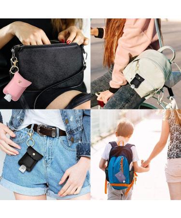JINZHOUFUZHUANG Hand Sanitizer Keychain Holder (2PCS) - Reusable Travel Bottles (60ml) in Brown & Black - Buy Online on GoSupps.com
