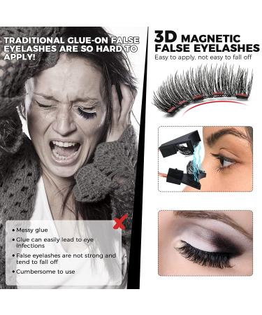 8PCS Dual Magnetic Eyelashes - Reusable & Time-Saving False Lashes - Natural Look - Easy to Wear - No Glue or Eyeliner Needed - Buy Online on GoSupps.com