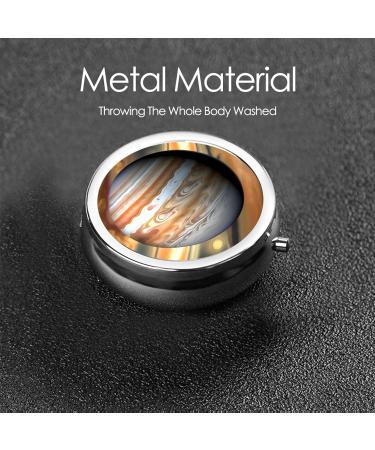 Jupiter Landscaper Round Pill Box - 3 Compartment Travel Organizer for Pills | Portable & Ideal for International Shipping - Buy Online on GoSupps.com