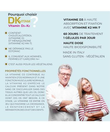 J.Armor Vitamin D3 + K2 MK7 D K Vegan Men and Women 60 capsules for 60 days Vegan - Buy Online on GoSupps.com