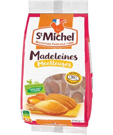 St Michel Natural Soft Madeleines x 10 in Individual Bag 250 g - Buy Online on GoSupps.com
