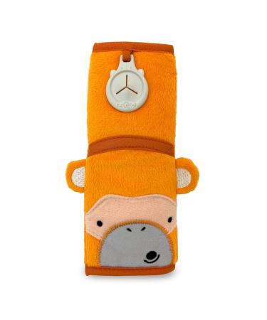 Trunki Seat Belt Pads for Kids | Comfy Childrens Seatbelt Cover | for Car Seats and Pram - SnooziHedz Mylo Monkey (Orange)