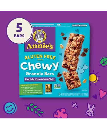 Annie's Gluten Free Chewy Granola Bars Double Chocolate Chip 4.9 oz - Pack of 12 - Buy Online on GoSupps.com