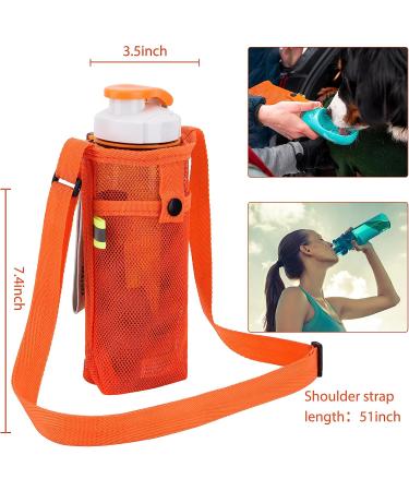 Tainehs Water Bottle Holder with Adjustable Shoulder Strap - Beach Bottle Bag for Sports, Gym, Hiking - Black/Navy Blue - Buy Online on GoSupps.com