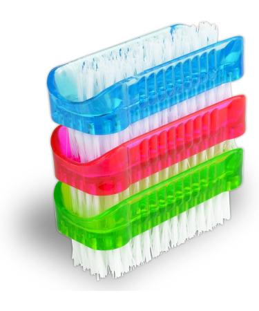Shop Stylish Plastic Hand Nail Brush - Modern Design in Pink Blue & Green | International Shipping Available - Buy Online on GoSupps.com