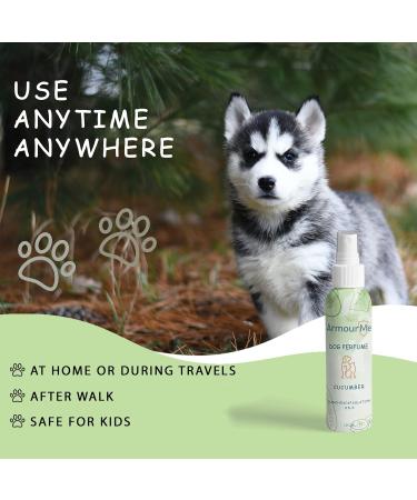 ArmourMe Dog Perfume Spray Dog Perfume & Dog Spray | Natural Deodorizer Spray for Dogs | Eliminates Dog Odors for Smelly Dogs pH Balanced Free from Sulfates Colorants and Parabens. (Cucumber)  - Buy Online on GoSupps.com