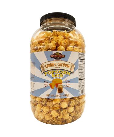 StoneHedge Farms Gourmet Caramel Cheddar Popcorn Mix - Deliciously Old Fashioned 23 Oz. Tall Tub! - Made in the USA! Caramel Cheddar Mix
