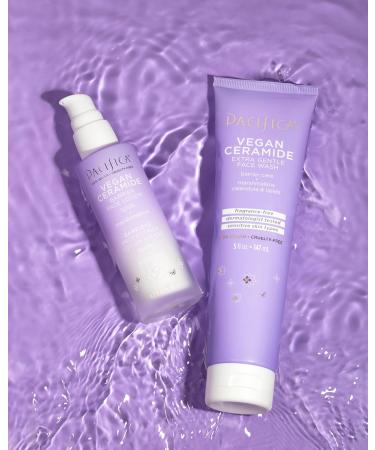 Pacifica Beauty Vegan Ceramide Face Wash & Lotion Set | Cleanser & Moisturizer for Sensitive Skin | Eczema Approved Fragrance-Free Dermatologist Tested - Buy Online on GoSupps.com