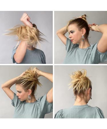 CAISHA by PRETTYSHOP Messy Scrunchie Bun Voluminous Wavy Hairpiece in Light Brown Light Blonde Mix - Heat-Resistant Synthetic Fibres | G38A - Buy Online on GoSupps.com