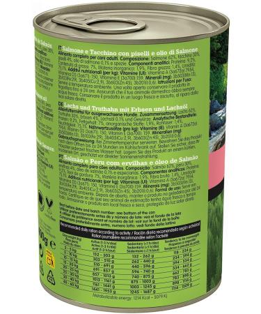 ARQUIVET Pack 6 units - Adult - Salmon and Turkey with peas and Salmon oil - 400g - Buy Online on GoSupps.com