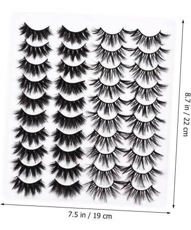 minkissy 20 Pairs Dense Eyelashes dense natural Imitation mix eyelash 3d Fake eyelashes Assorted set make up three-dimensional False Eyelashes cross Women False Eyelash eyelashes - Buy Online on GoSupps.com