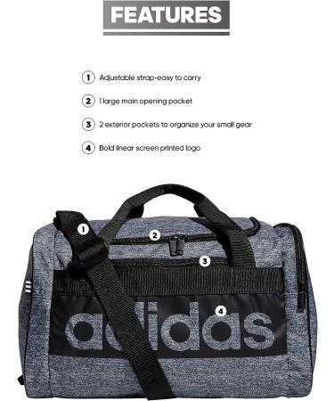 adidas Court Lite Duffel Bag - Jersey Onix Grey/Black - One Size - Buy Online on GoSupps.com