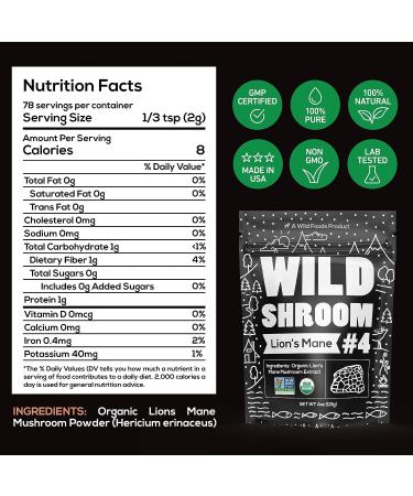 Lion's Mane Mushroom Extract Powder 4oz | Fruiting Bodies | Adaptogenic Nootropic for Focus & Memory - Buy Online on GoSupps.com
