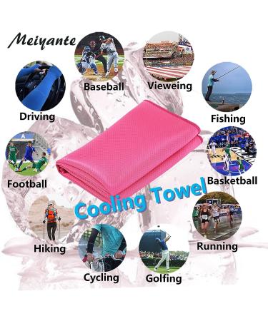 Rose Pink Cooling Towel for Neck & Face - 15.7 x 43.3 inches | Quick Dry Sweat Towel for Hot Weather, Gym, Fitness, Camping & Yoga - Buy Online on GoSupps.com