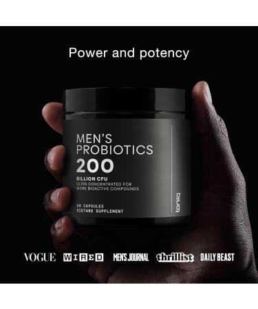 Toniiq Mens Probiotic with 20 Verified Strains 200 Bilion CFU + 200mg FOS Prebiotic Mens Probiotics for Gut Health - Cold-Chain & Delayed-Release Lab-Tested Synbiotic Formula 60 Count (Pack of 1) - Buy Online on GoSupps.com