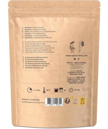 Khla - Organic Blue Oolong Tea 100g - Blue Tea - Wulong Tea - Loose Leaf - Asian Tea - China Origin - Herbal Tea & Infusion - Buy Online on GoSupps.com