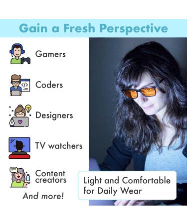 THL SLEEP Orange Blue Light Blocking Glasses for Men & Women - 99.5% Amber Lens for Eye Strain Reading and Sleep - Ultimate Blue Light Blockers - Buy Online on GoSupps.com