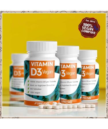 Vitamin D3 Vegan 1000 IU - 730 Tablets for Immune System Bones & Teeth - High Dose Lab Tested No Additives - Buy Now! - Buy Online on GoSupps.com