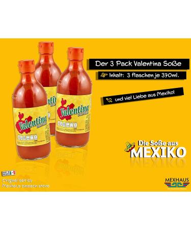 mexhaus Valentina hot salsa spicy sauce - 370 ml each spicy sauce bulk pack (3) - Buy Online on GoSupps.com