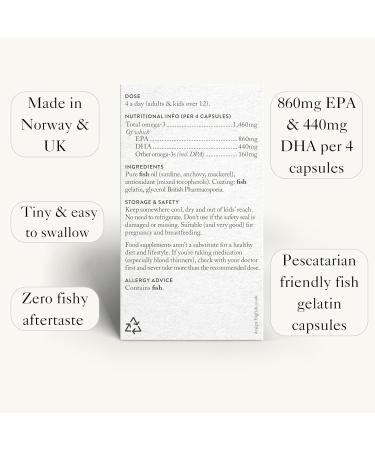 Bare Biology Life & Soul Super-Strength Omega 3 Fish Oil Mini Capsules - 120 Capsules - Sustainably Sourced for Body, Mind & Soul - Buy Online on GoSupps.com