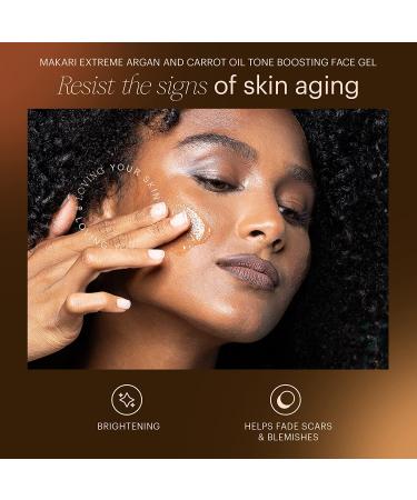 Buy Makari Extreme Argan & Carrot Oil Face Gel | Anti-Aging Even Skin Tone & Acne Treatment | 1 oz Organic Gel for Sun Spots & Wrinkles - Buy Online on GoSupps.com