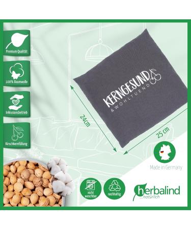 Herbalind Cherry Stone Pillow - 100% Cotton Heat Pad 24x25 cm - Natural Wellness in Grey - Buy Online on GoSupps.com