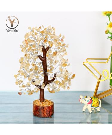 Citrine Crystal Tree - Feng Shui & Chakra Home Decor - Gemstone Tree for Good Luck - Citrine Stone Gift - Buy Online on GoSupps.com