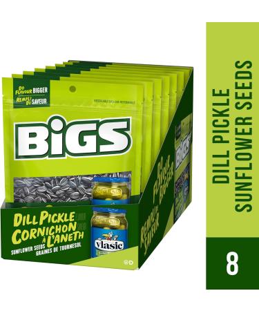 Bigs Sunflower Seeds Dill Pickle Flavour - 8x140g Bags 8 Count & Taco Supreme Flavour Sunflower Seeds 140 grams Sunflower Seeds + Sunflower Seeds 140 grams - Buy Online on GoSupps.com