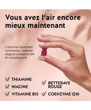 Beetroot Gummies - For Energy & Heart Health - With 200mg Beetroot Extract - Vitamin B12 B3 B1 & Q10 - 60 Units Vegan - Sugar Free - Bears with Benefits - Buy Online on GoSupps.com