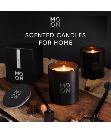 Luxury Eucalyptus Candles | Non-Toxic Wood Wick Candles by Moon Candles | Crackling Aromatic Home Fragrance for Men - Buy Online on GoSupps.com