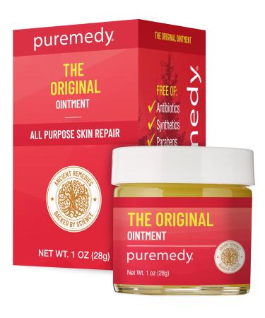 Puremedy Original Healing Ointment All Natural First Aid Salve for Wounds Burns Cuts Bug Bites Bed Sores Itching Swelling - Safe for Adults & Kids FSA - 1 oz 1 Ounce (Pack of 1)