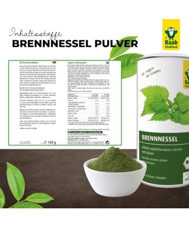 Buy Raab Vitalfood Bio HageButten Powder & Organic Nettle Powder Bundle - Omega-3 & 6 Fatty Acids Natural Calcium Magnesium Potassium - 250g + 160g - Buy Online on GoSupps.com