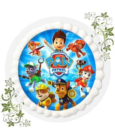 Fondant cake image sugar image edible photo for cakes cake topper 20cm - Compatible with Paw Patrol No. 006